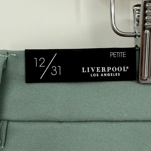 Liverpool Los Angeles Kelsey Knit Trouser Pant Sea Green Women 12/31 Petite NWT - Picture 5 of 10